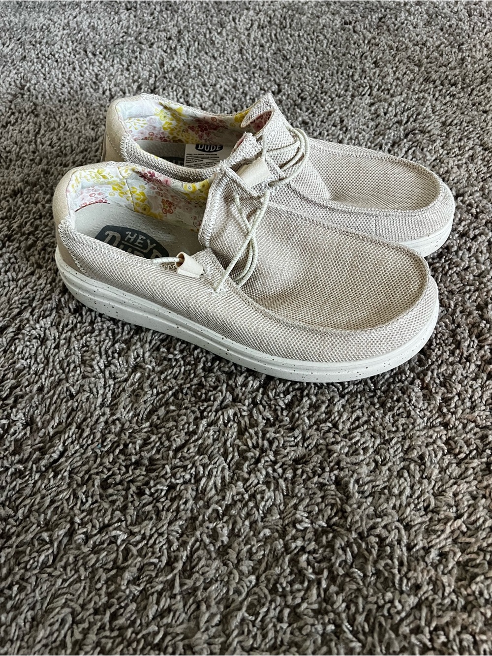 Hey Dudes - Women's Beige, barely worn